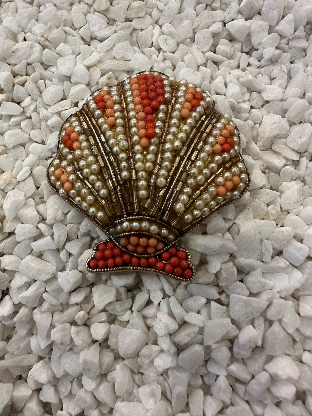 Liz Claiborne  Vintage Seashell Brooch